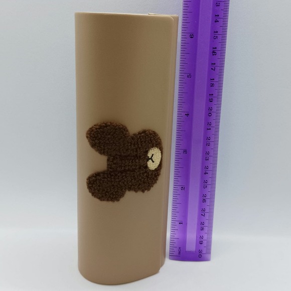 Embroidered bear eyeglasses case - Picture 4 of 4